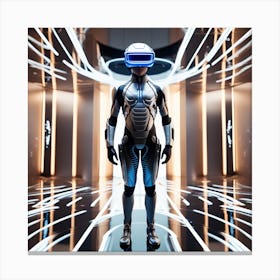 Futuristic Woman In Futuristic Suit 2 Canvas Print