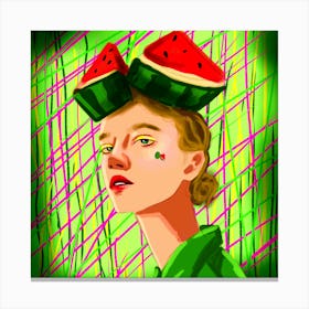 Watermelon Girl 1 Canvas Print