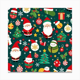 Christmas Seamless Pattern 2 Canvas Print