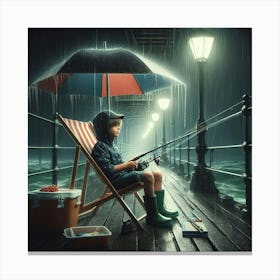 Night Fishing Canvas Print