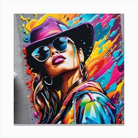 Girl In A Hat 1 Canvas Print