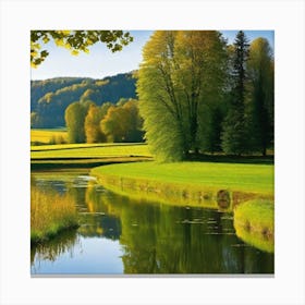 Autumn Leaves In A Field 4 Canvas Print