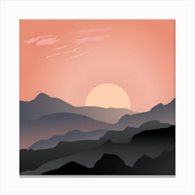 Sunset In The Mountains 15 Canvas Print