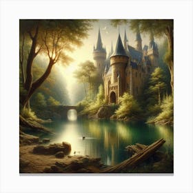 Castle By The Lake 1 Canvas Print