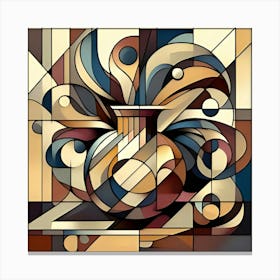 A Digital Artwork Emulating Cubism, Showcasing A Real Life Object From Multiple Perspectives 3 Canvas Print