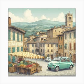 Village street 1 Canvas Print