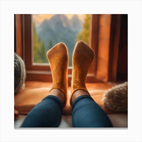 Woman'S Feet Canvas Print