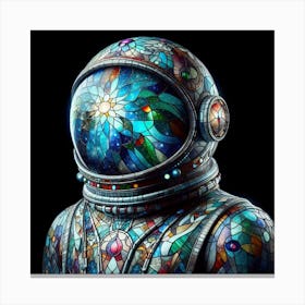 Stained Glass Astronaut Canvas Print