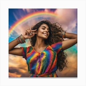 Rainbow Girl Canvas Print