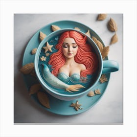 Mermaid Self Love In A Mug Canvas Print