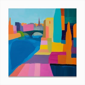 Abstract Travel Collection Paris France 2 Canvas Print