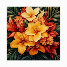 Hawaiian Flowers Art 7 Canvas Print