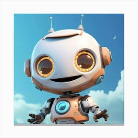 Robot In The Sky 2 Canvas Print