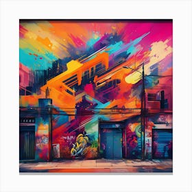 Graffiti Street Art 4 Canvas Print