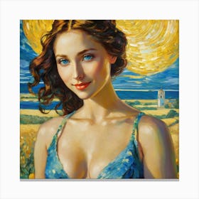 Portrait Of A Woman jk Canvas Print