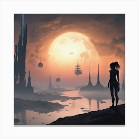 Sci-Fi Painting Canvas Print