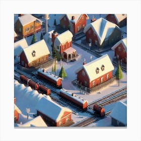 Christmas Village 3 Canvas Print