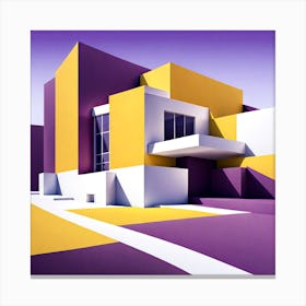 Purple And Yellow vector art Canvas Print