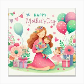 Mother's Day Gift Idea Children Canvas Print