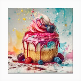 Colorful Cupcake Canvas Print