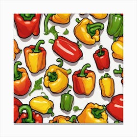 Peppers Seamless Pattern Canvas Print