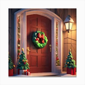 Christmas Door 147 Canvas Print