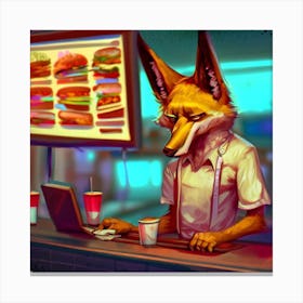 Fast food fox Canvas Print