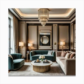 Luxe Living Room Canvas Print