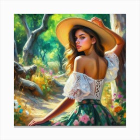 Girl In The Woods13 Canvas Print