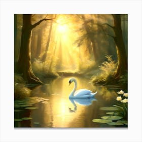 Enchanted Forest Pond Canvas Print