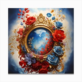 Frame Of Flowers Canvas Print
