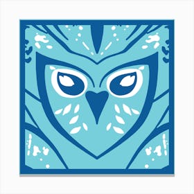 Chic Owl Blue Canvas Print