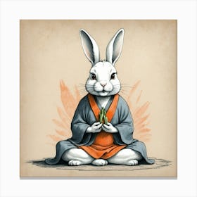 Buddha Bunny 3 Canvas Print