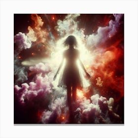 Girl In The Clouds 1 Canvas Print