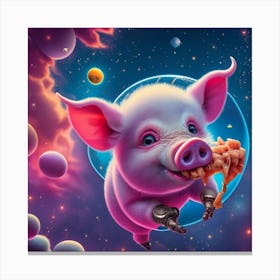 Space Pig Canvas Print