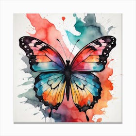 Watercolor Butterfly Canvas Print