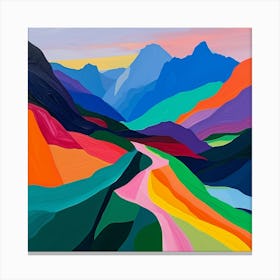 Colourful Abstract Tatra National Park Poland 4 Canvas Print