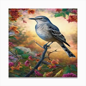 Bird On A Branch 1 Canvas Print