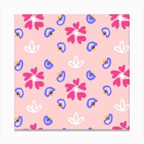 Pink Floral Pattern Canvas Print