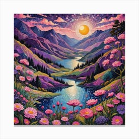 Night In The Mountains Canvas Print