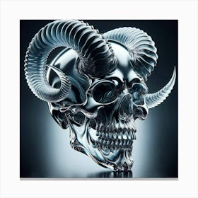 Skull With Horns 1 Canvas Print
