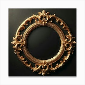 ornate, gilded, golden frame with intricate flourishes and flourishes, perfect for framing a treasured photo or work of art Canvas Print
