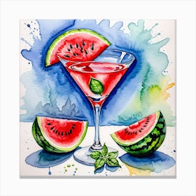 Watermelon Cocktail 3 Canvas Print