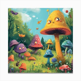 Mushroom Forest 4 Canvas Print