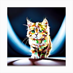 Colorful Kitten Canvas Print