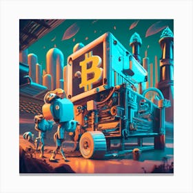 Bitcoinmining Canvas Print