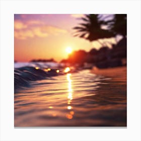 Sunset At The Beach 204 Canvas Print