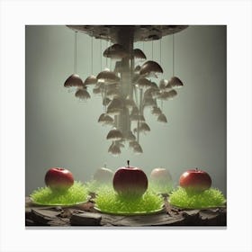 Apples And Mushrooms Canvas Print