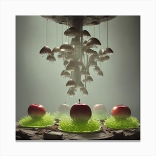 Apples And Mushrooms Art Print by Artful Wallscapes - Fy