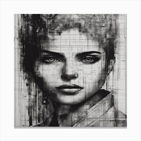 Abstract Portrait Of A Woman Canvas Print